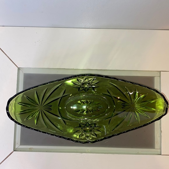 Emerald Green Anchor Hocking Star Of David Catchall 1960’s Decorative Candy Dish - Picture 4 of 12